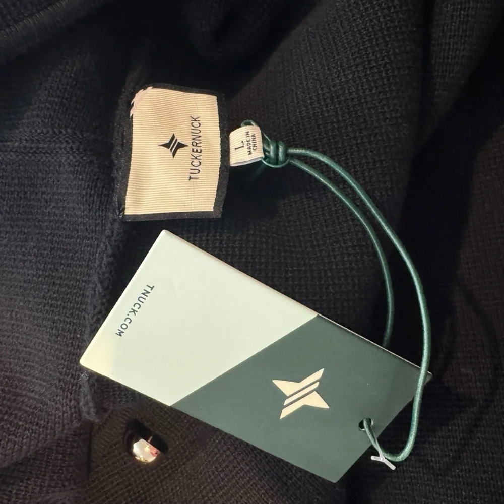 Tuckernuck Black Cassandra Sweater – Size L NWT – Classic Button Front Cardigan - Picture 7 of 9